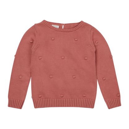 Knitted Sweater - Rose Dots