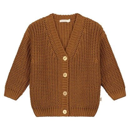 Knitted cardigan - Rust