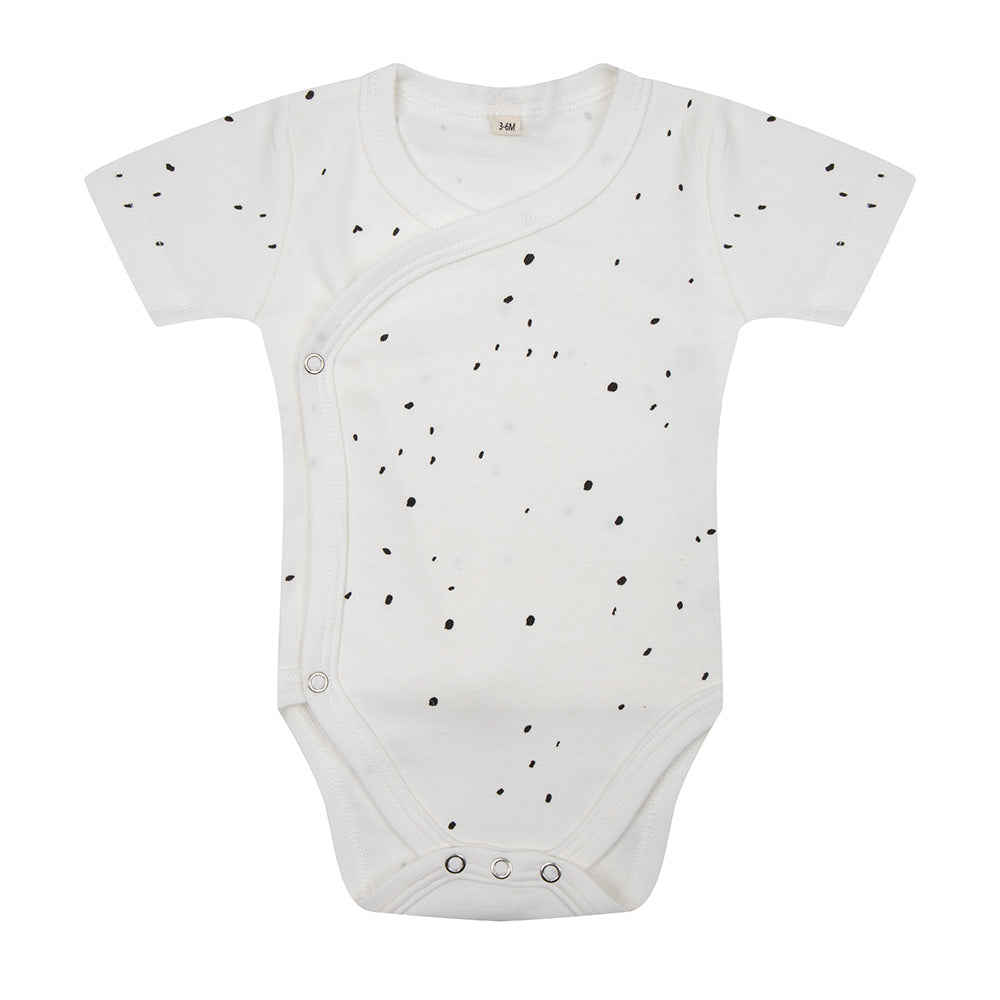 Organic kurzarm Baby Body - Dots white
