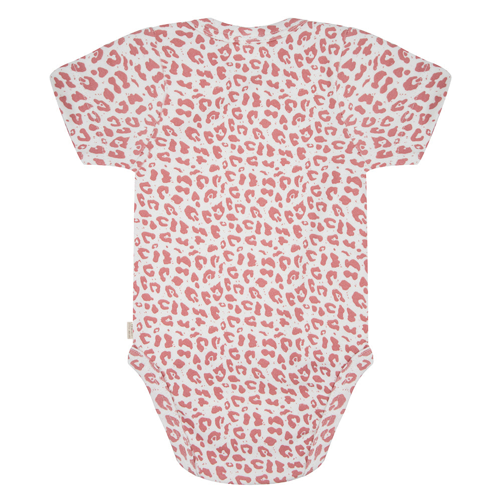 Organic kurzarm Baby Body - Leopard